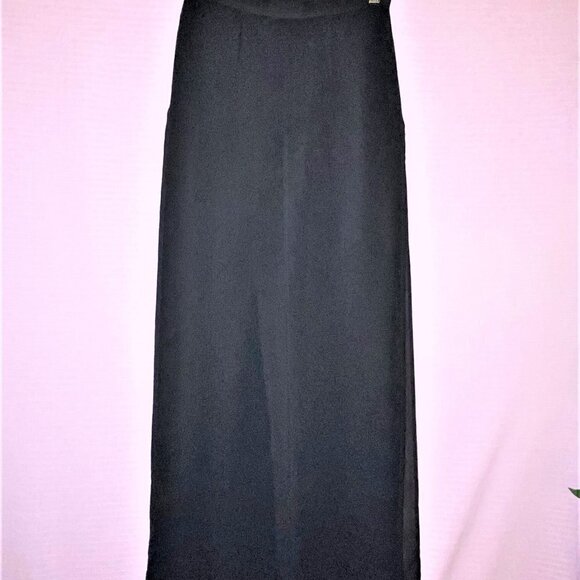 New Without Tags TADASHI Sheer Lined Black Gaucho Pants Size 2 - Picture 10 of 12